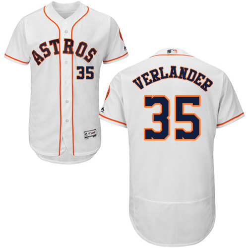 Astros #35 Justin Verlander White Flexbase Authentic Collection Stitched MLB Jersey